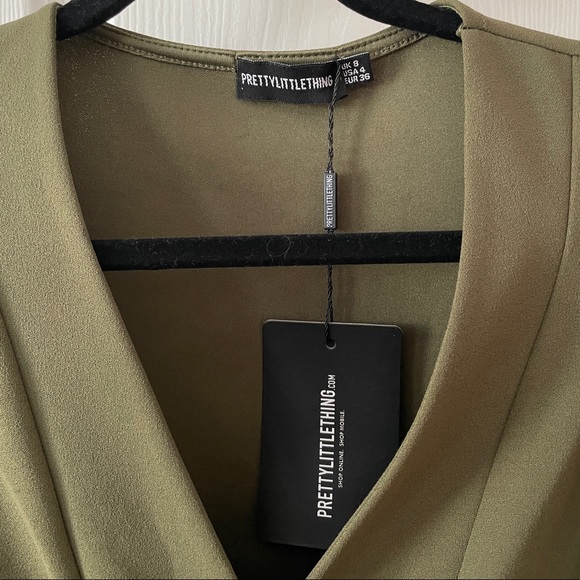 Pretty Little Thing Olive Blazer Dress - Picture 3 of 3